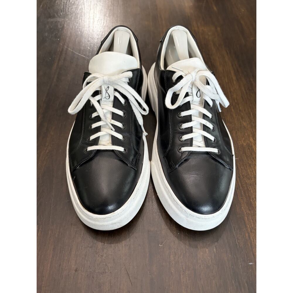 Sebastian Cruz Couture Black Leather Sneakers 40 Size 7.5 $995